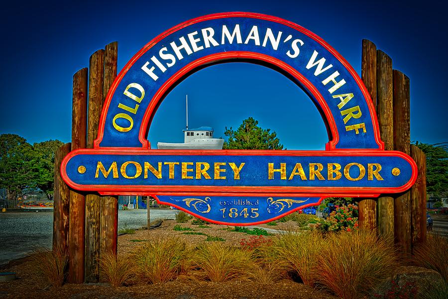 Sign Photograph - Old Fishermans Wharf #5 by Mountain Dreams
