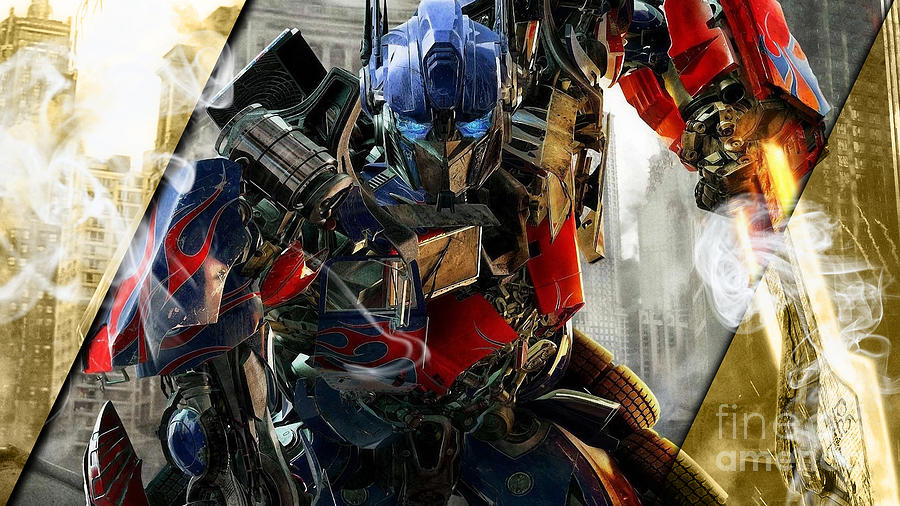 Optimus Prime Transformers Collection #5 Mixed Media by Marvin Blaine