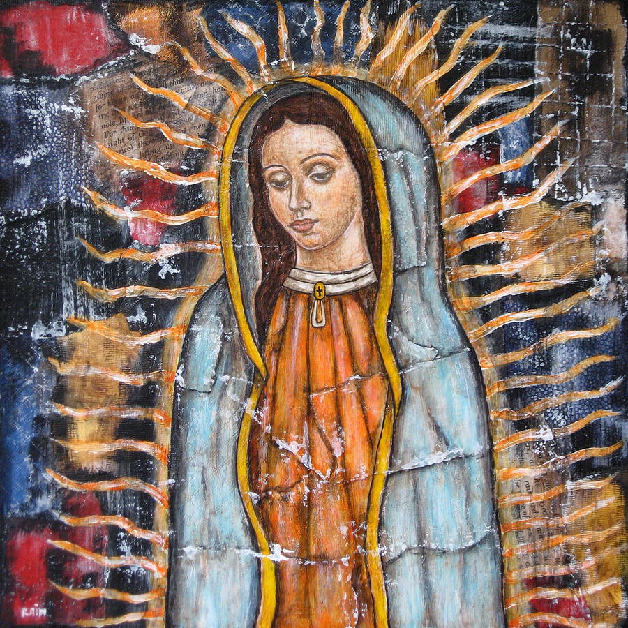 Inspirational Painting - Our Lady of Guadalupe #5 by Rain Ririn
