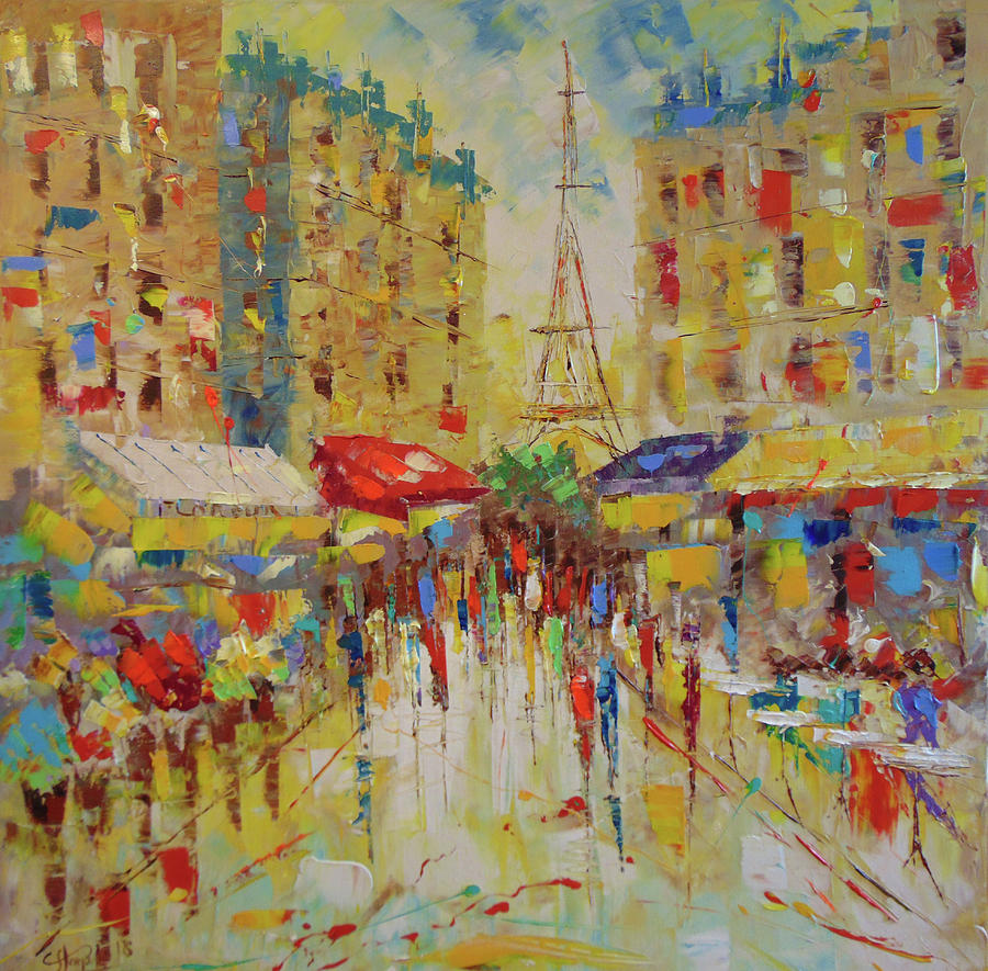 Paris #5 Painting by Frederic Payet