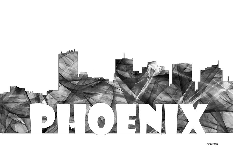 Phoenix Arizona Skyline #5 Digital Art by Marlene Watson