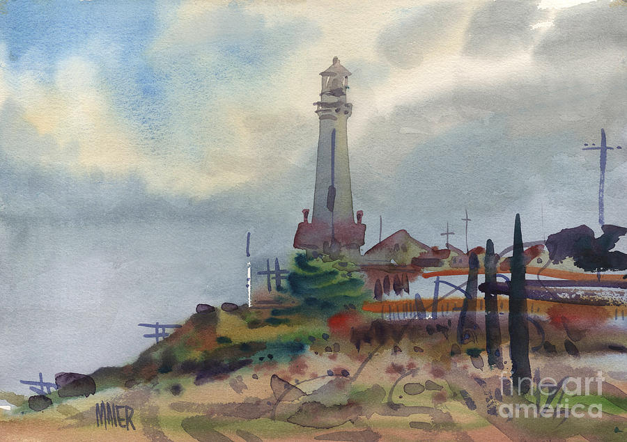 Pigeon Point Light #1 Painting by Donald Maier