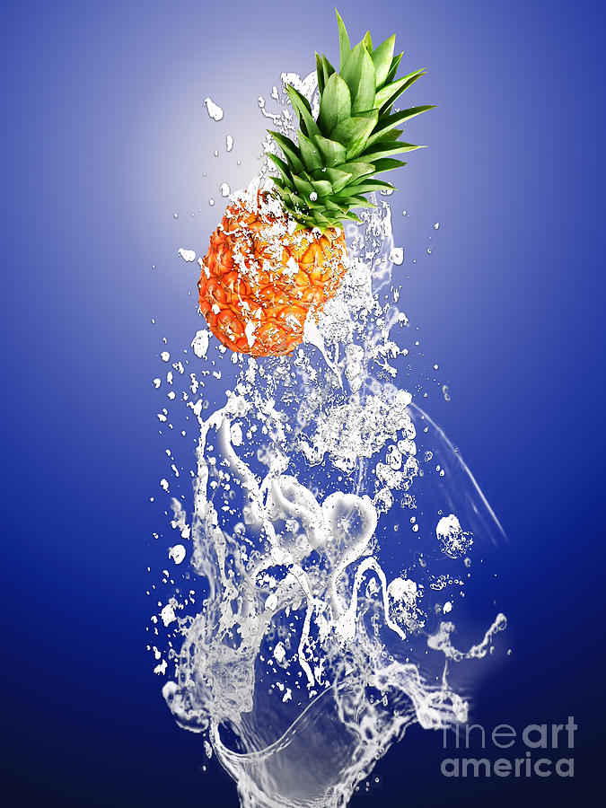 Pineapple Splash #5 Mixed Media by Marvin Blaine