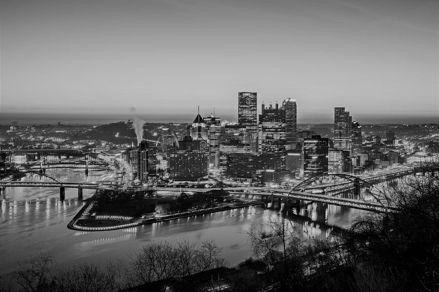 Pittsburgh Pennsylvania City Skyline At Sunrise #5 Photograph by Alex Grichenko