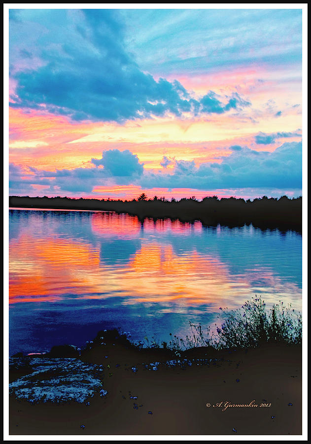Pocono Mountains Lake Sunset, Pennsylvania #5 Photograph by A Macarthur Gurmankin
