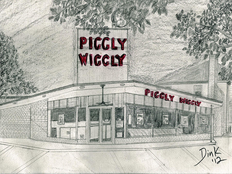 5 Points 1950s Piggly Wiggly Painting