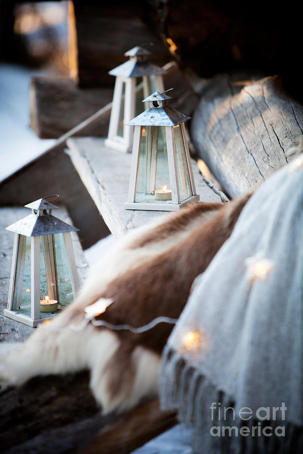 Winter Photograph - Porch decoration #5 by Kati Finell