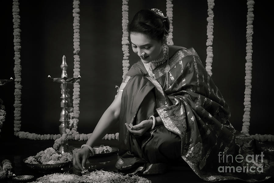 Portrait of Indian Lady #5 Photograph by Kiran Joshi
