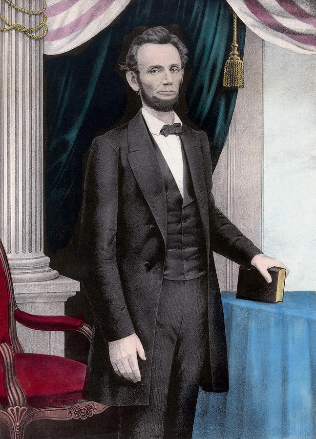 Abraham Lincoln Painting - President Abraham Lincoln #1 by War Is Hell Store