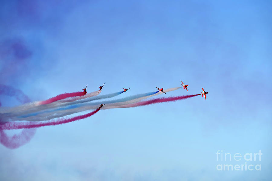 Red Arrows aerobatic team  #6 Photograph by George Atsametakis