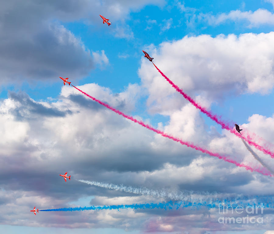Red Arrows display #5 Photograph by Colin Rayner