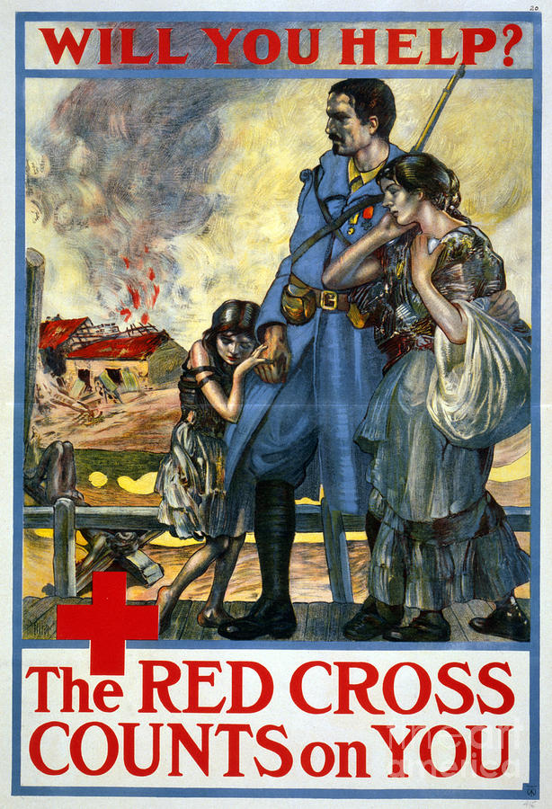 Red Cross Poster, 1917 #5 Photograph by Granger