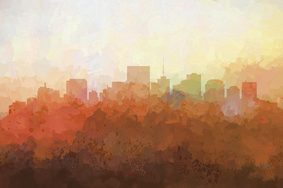 Richmond Virginia Skyline #5 Digital Art by Marlene Watson