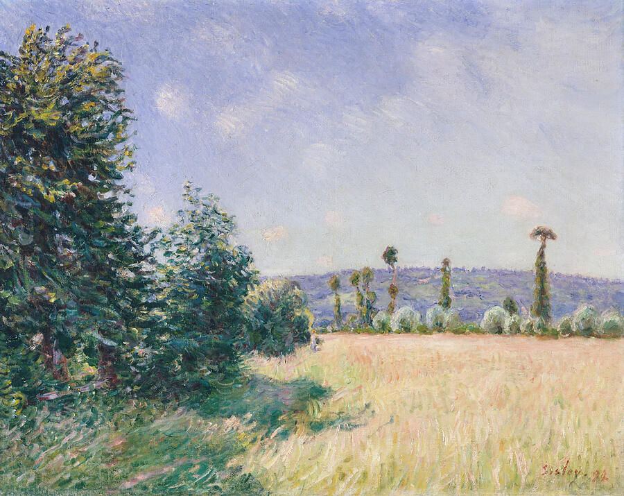 Sahurs Meadows In Morning Sun Painting By Alfred Sisley - Fine Art America