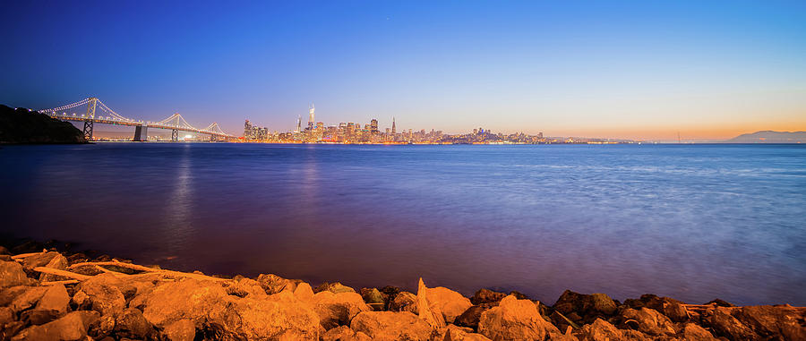 San Francisco Bay Sunset From Treasure Island #5 Photograph by Alex Grichenko