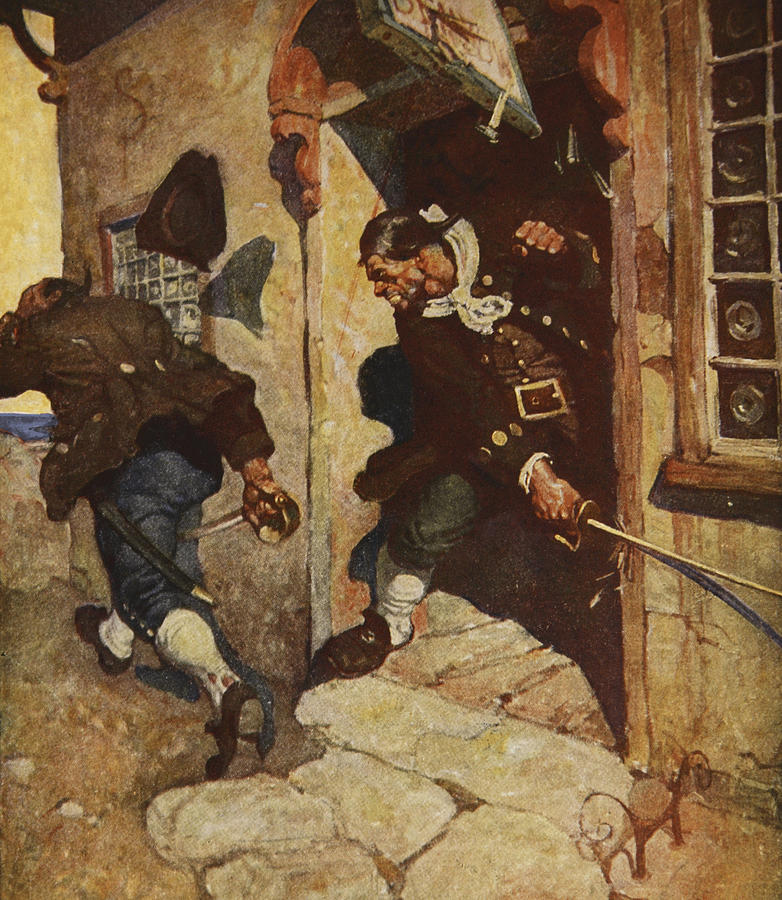 Wyeth Painting - Scene from Treasure Island by Newell Convers Wyeth