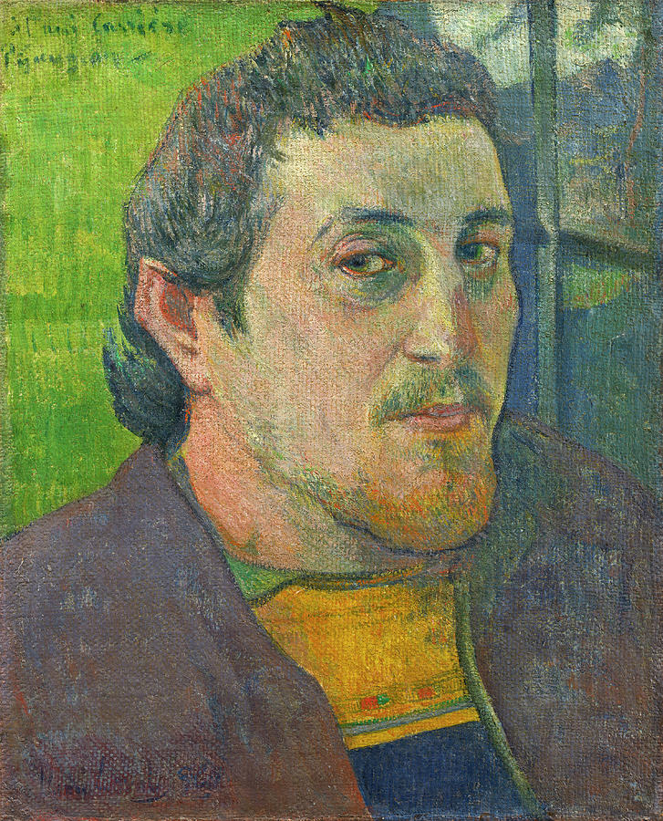 Self-Portrait Dedicated to Carriere #5 Painting by Paul Gauguin