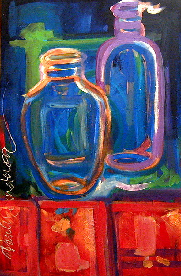 Bottle Painting - Series Five #5 by Paula R ANDERSON