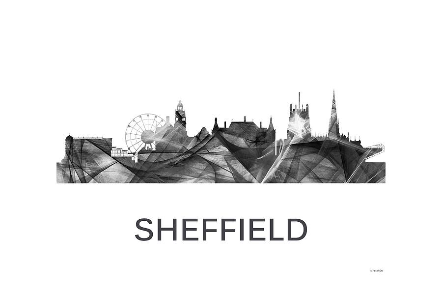 Sheffield England Skyline #5 Digital Art by Marlene Watson