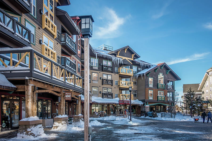 Snowshoe Mountain Village And Restaurants And Shops On A Sunny D #5 Photograph by Alex Grichenko