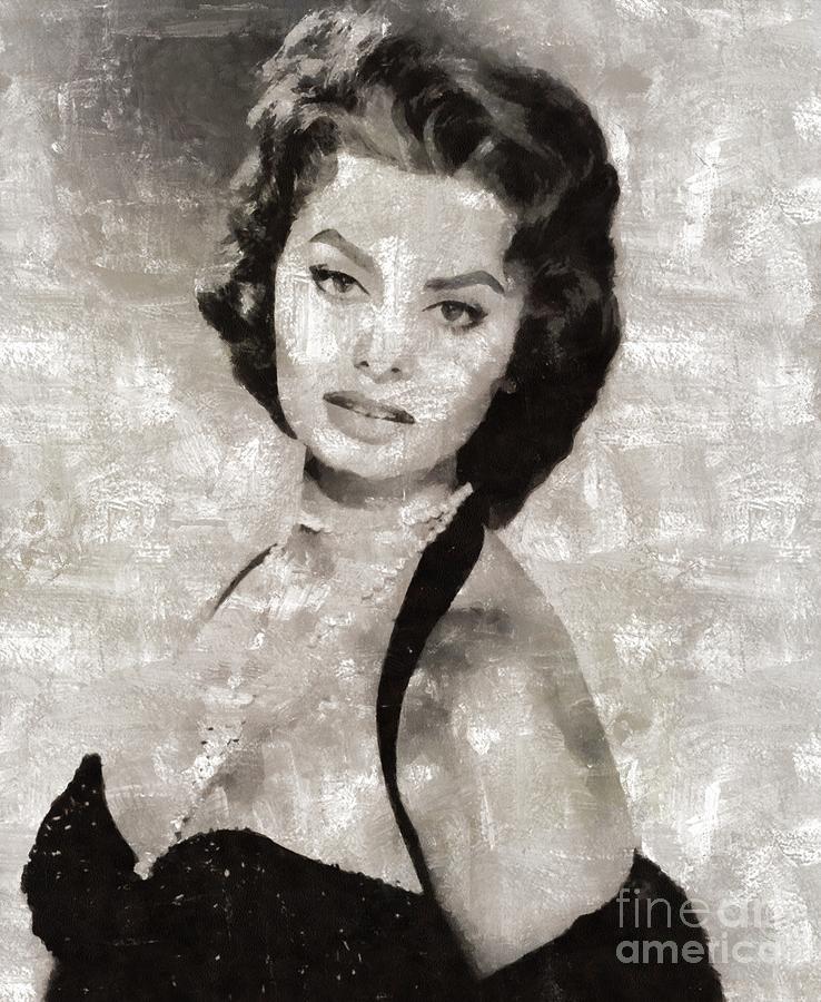 Sophia Loren Hollywood Actress Painting