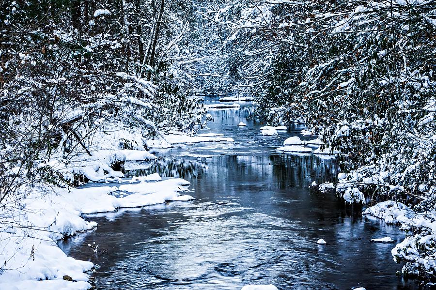 South Mountain Stream In Winter Woods #5 Photograph by Alex Grichenko