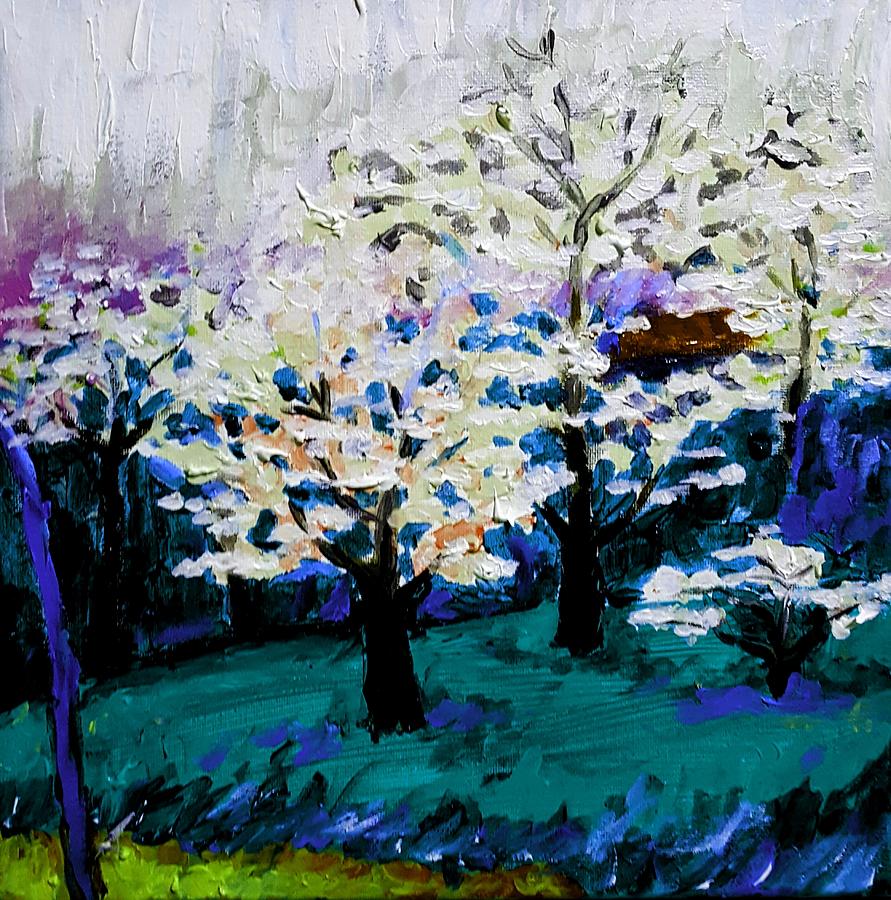 Tree Painting - Spring  #5 by Hae Kim