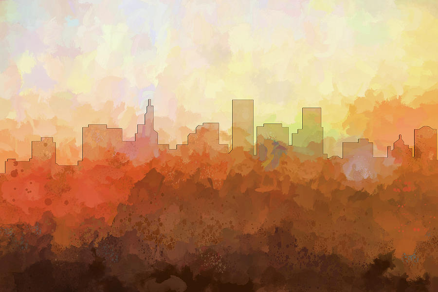 St Paul Minnesota Skyline #5 Digital Art by Marlene Watson