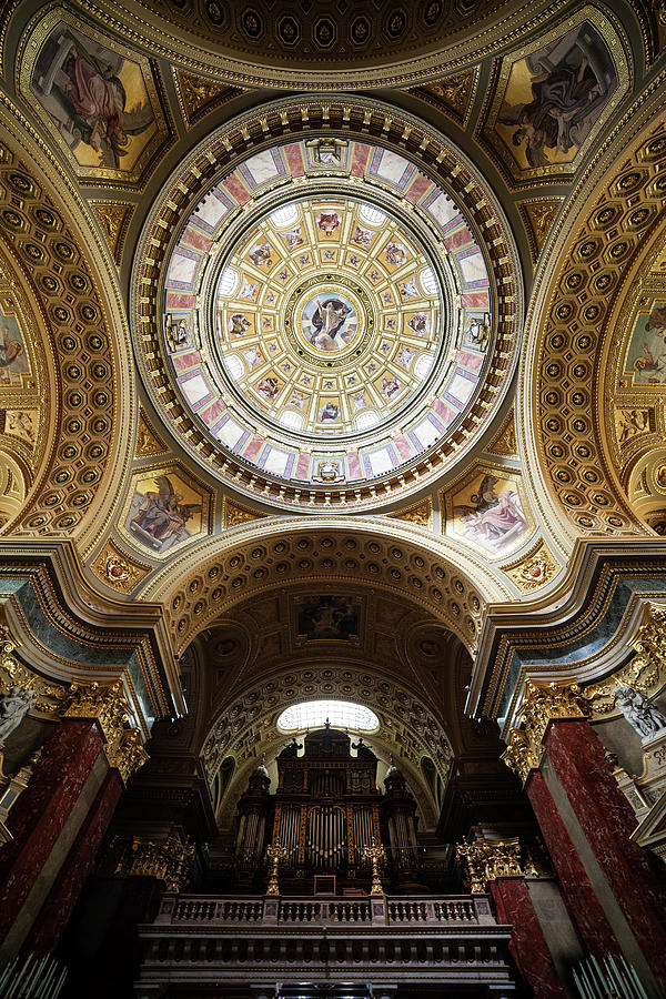 St Stephen Basilica Interior In Budapest #5 Photograph by Artur Bogacki