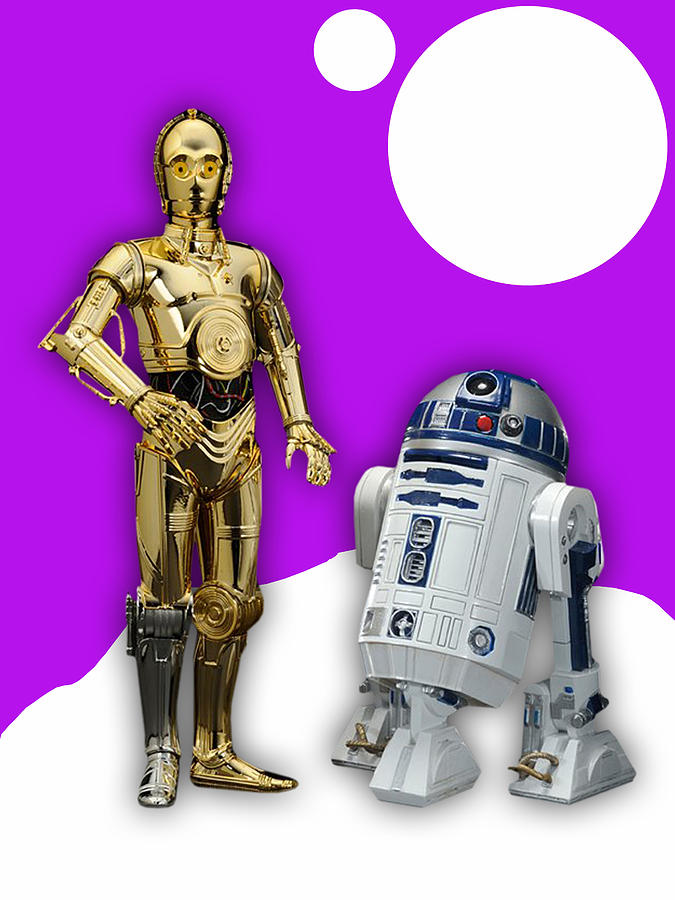 Star Wars Mixed Media - Star Wars C3PO and R2D2 Collection #6 by Marvin Blaine