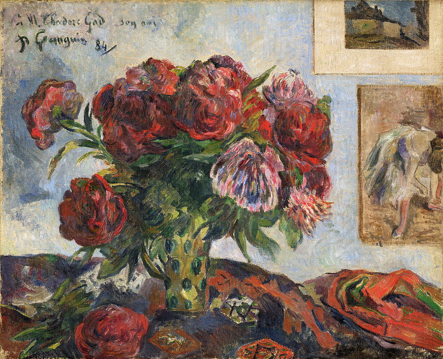  Still Life with Peonies #8 Painting by Paul Gauguin