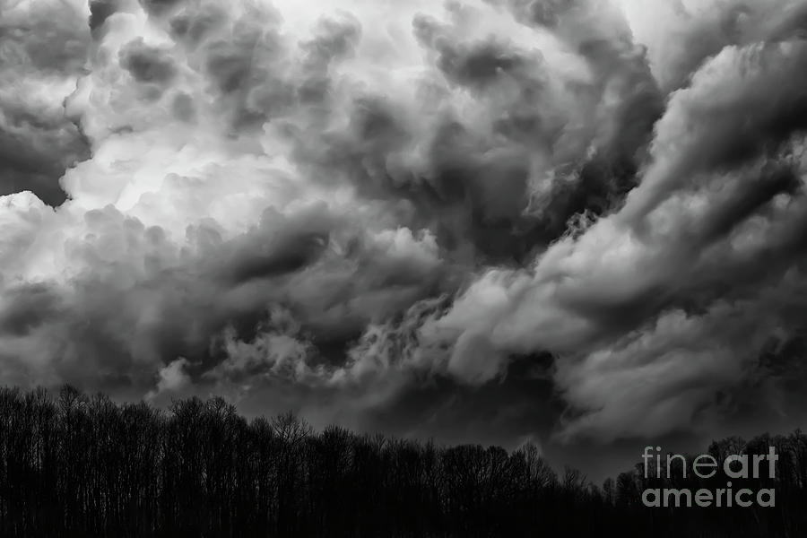 Sunset Photograph - Storm Coming over the Hill #5 by Thomas R Fletcher