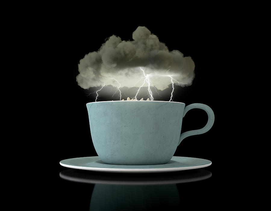 Tea Digital Art - Storm In A Teacup #5 by Allan Swart