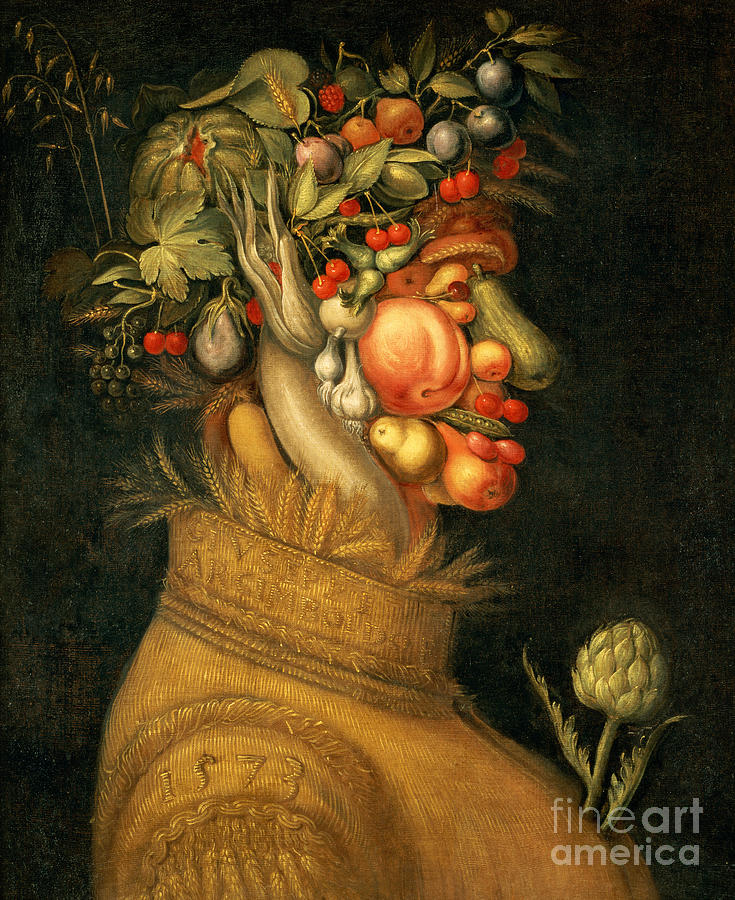 Summer, 1573 by Giuseppe Arcimboldo Painting by Giuseppe Arcimboldo