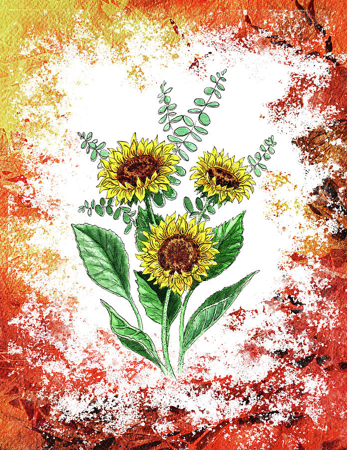 Sunflower Painting - Sunflowers  #2 by Irina Sztukowski