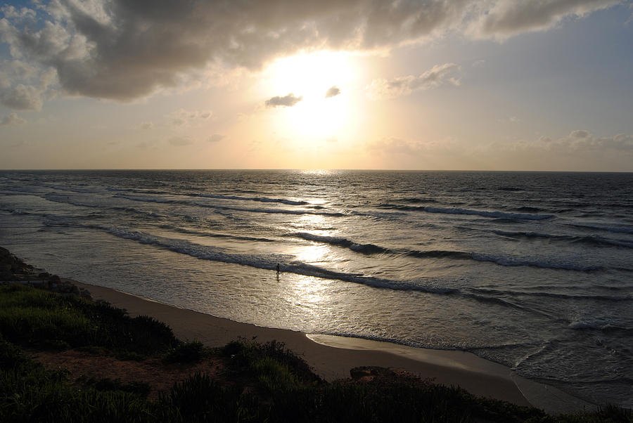 Beach Photograph - Sunset At Jaffa Beach 12 by Isam Awad Beach Photograph - Sunset At Jaffa Beach 12 by Isam Awad