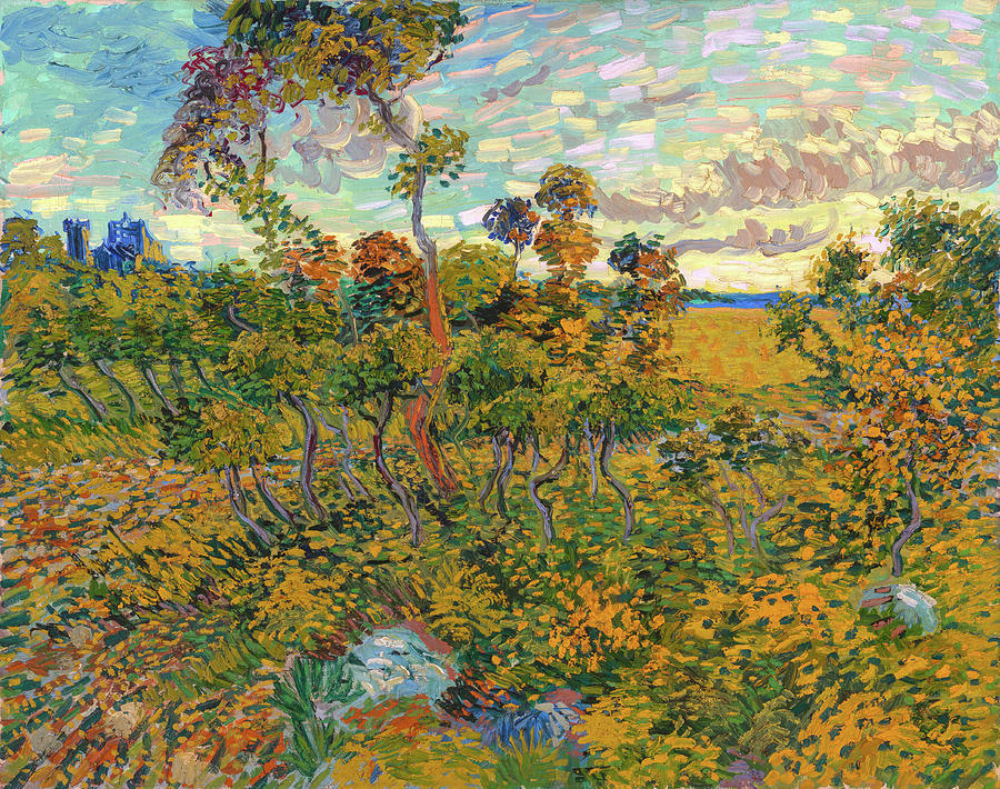 Sunset At Montmajour #5 Painting by Vincent Van Gogh