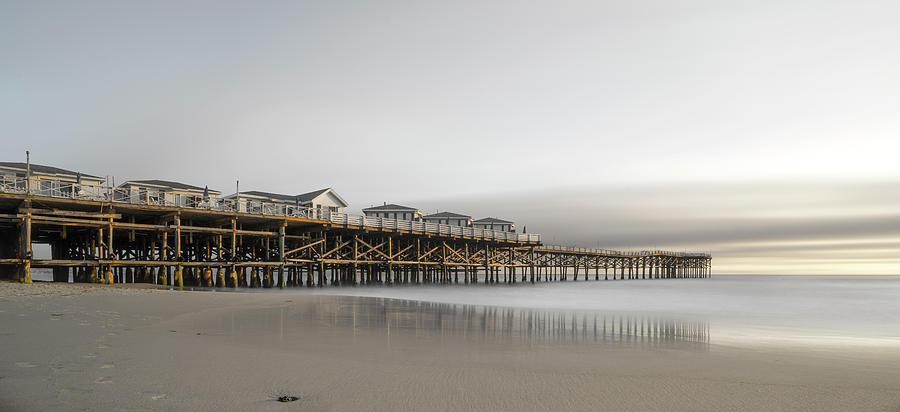 Sunset at Pacific Beach Pier - Crystal Pier - Mission Bay, San D #5 Photograph by Ryan Kelehar