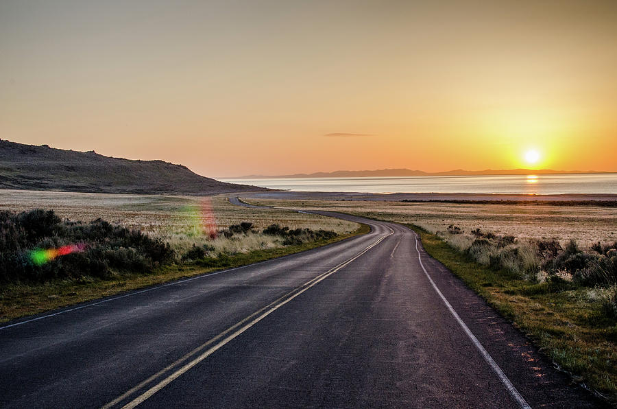 Sunset on Antelope Island #5 Photograph by Synda Whipple