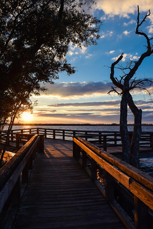 Sunset On The Cape Fear River Photograph by Willard Killough III - Fine ...