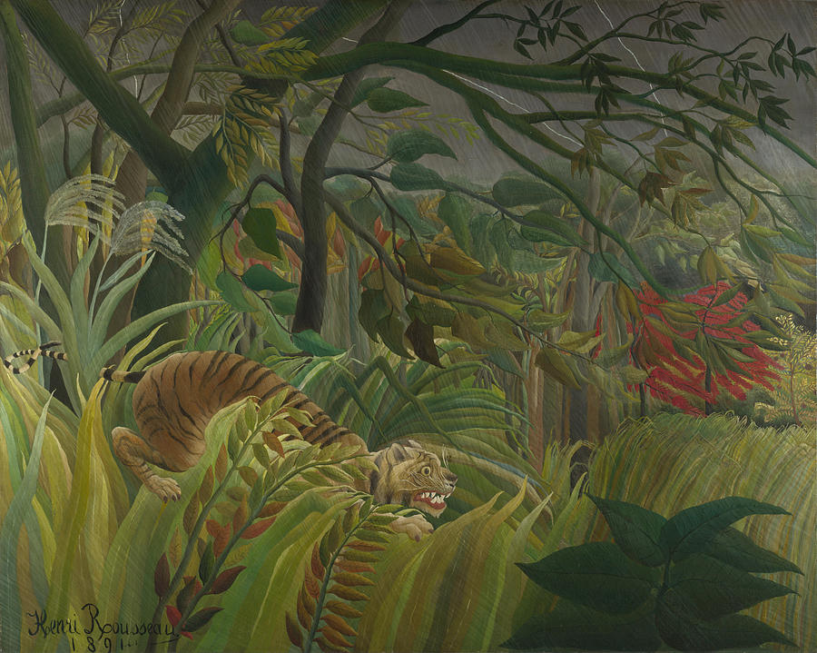 Nature Painting - Surprised #5 by Henri Rousseau