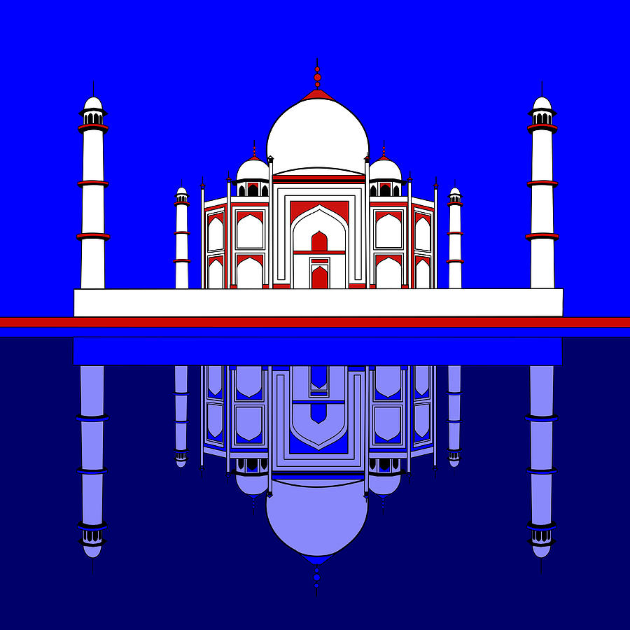 Taj Mahal Inspiration #5 Digital Art by Asbjorn Lonvig