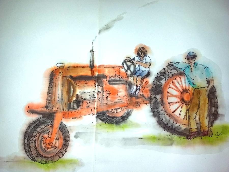 The Art Of Farming Album #5 Painting by Debbi Saccomanno Chan