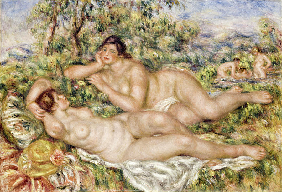 The Bathers #8 Painting by Pierre-Auguste Renoir
