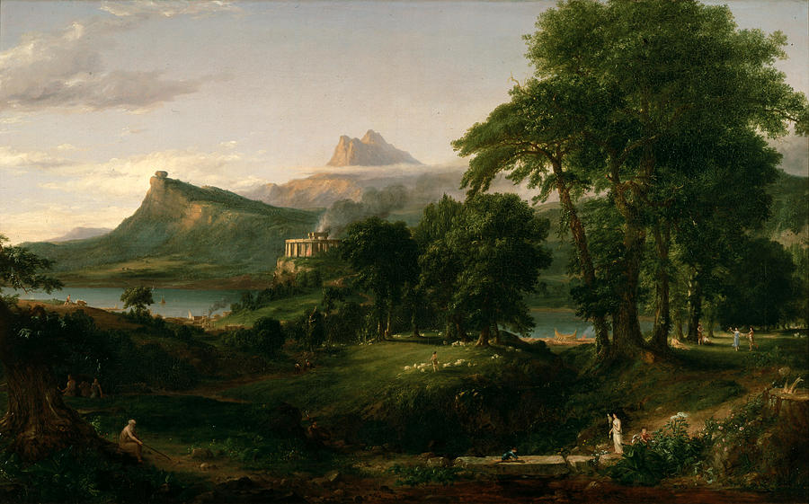 The Course Of Empire The Arcadian Or Pastoral State by Thomas Cole The Course Of Empire The Arcadian Or Pastoral State by Thomas Cole