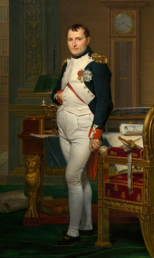 The Emperor Napoleon in His Study at the Tuileries, from 1812 Painting by Jacques-Louis David