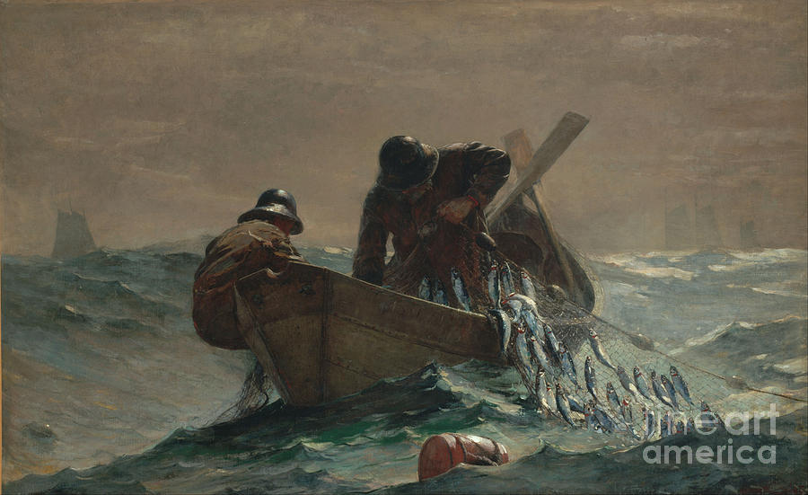 Winslow Homer Painting - The Herring Net #5 by Celestial Images