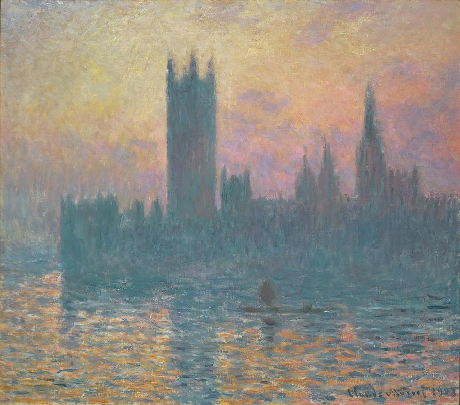 The Houses Of Parliament #5 Painting by Claude Monet