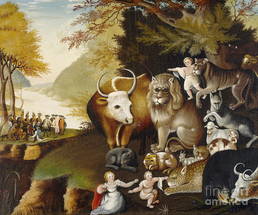 The Peaceable Kingdom #5 Painting by Celestial Images