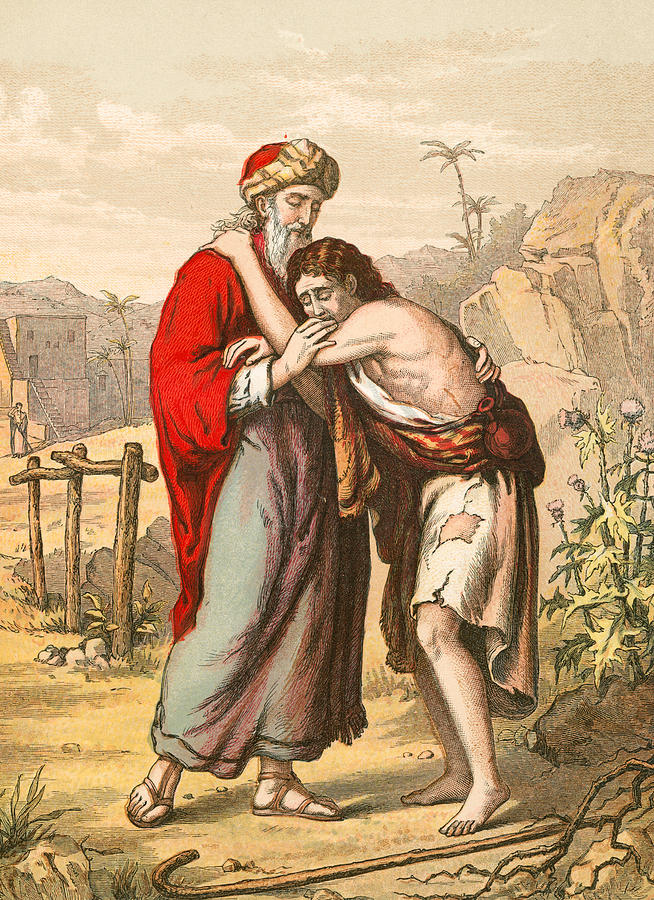 Prodigal Painting - The Return of the Prodigal Son by English School